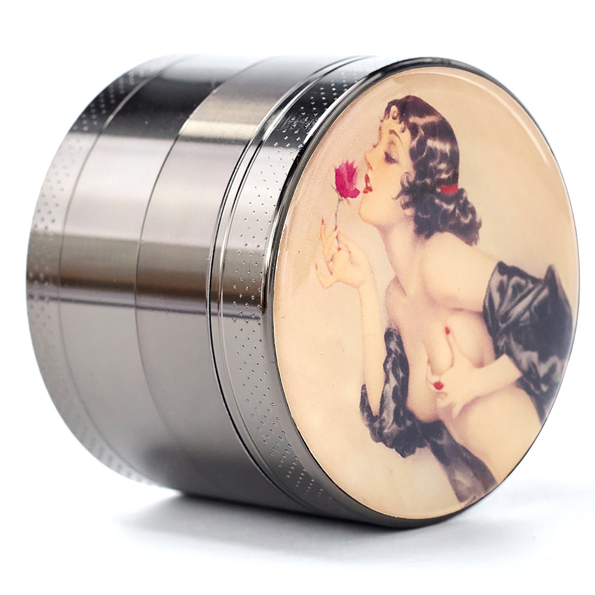 Egyptian Pin Up Girls D2 Aluminum Herb Grinder 2.5 63mm 4 Piece